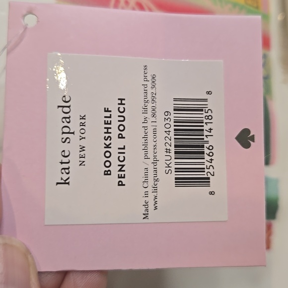 Kate Spade Bookshelf Pencil Pouch With Accessories - Picture 4 of 4